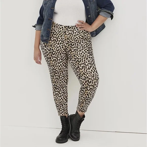 torrid Pants Jumpsuits Torridleggings X Lg Cheetah Crop